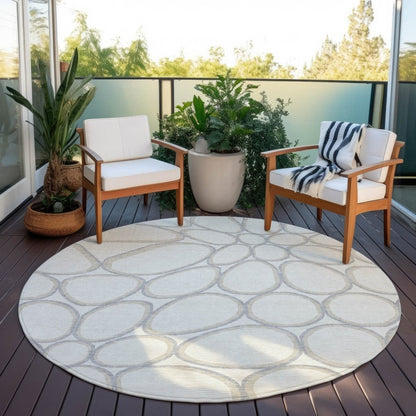 LOOMLAN Rugs Elantra Ivory Washable Indoor-Outdoor Rug