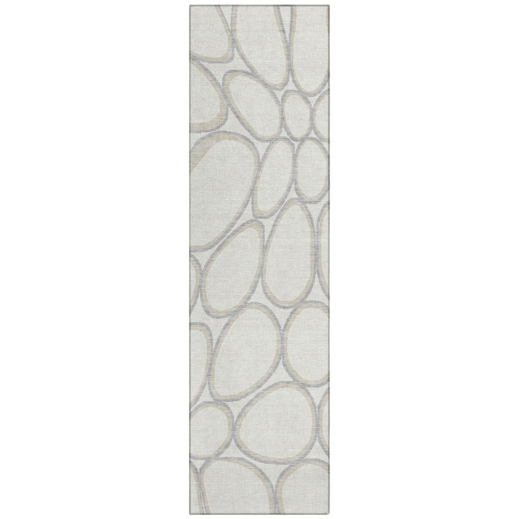 LOOMLAN Rugs Elantra Ivory Washable Indoor-Outdoor Rug
