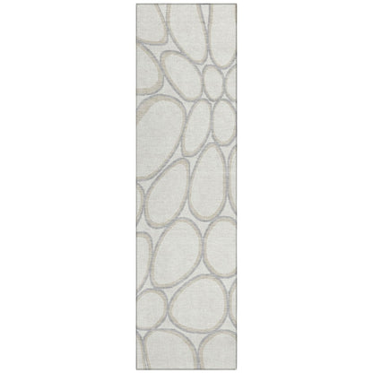 LOOMLAN Rugs Elantra Ivory Washable Indoor-Outdoor Rug