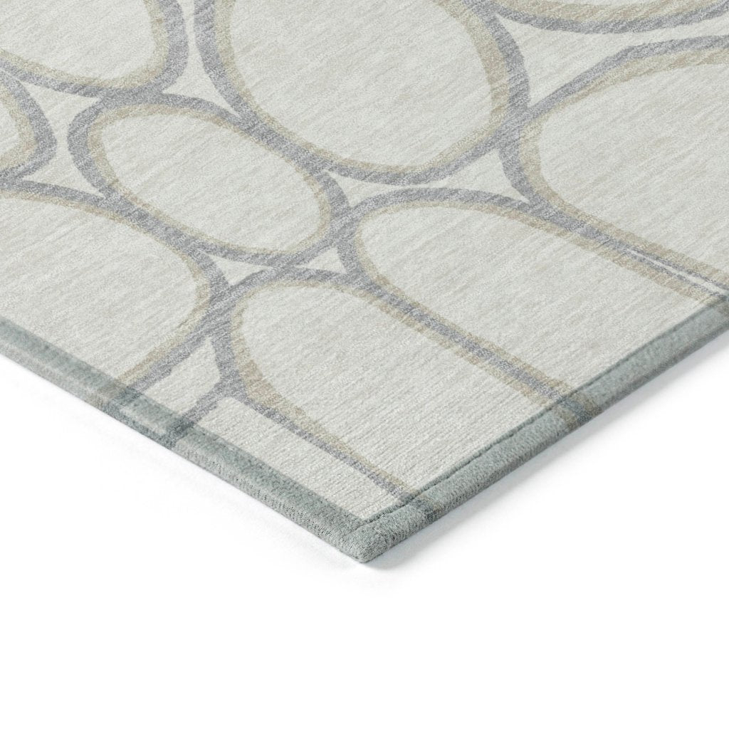 LOOMLAN Rugs Elantra Ivory Washable Indoor-Outdoor Rug