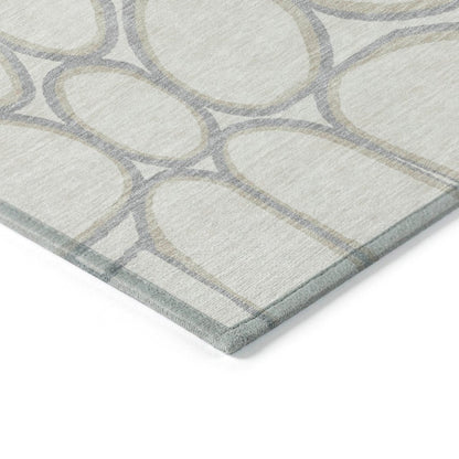 LOOMLAN Rugs Elantra Ivory Washable Indoor-Outdoor Rug