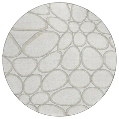 LOOMLAN Rugs Elantra Ivory Washable Indoor-Outdoor Rug