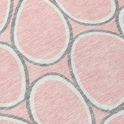 Elantra Pink Washable Indoor - Outdoor Rug - LOOMLAN - LOOMLAN Rugs - Outdoor Rugs