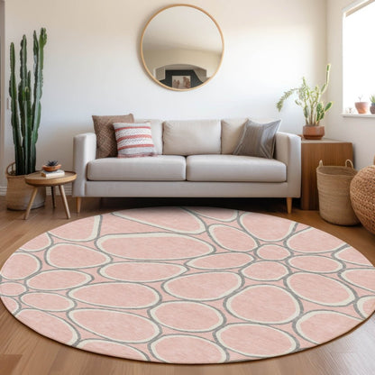 Elantra Pink Washable Indoor - Outdoor Rug - LOOMLAN - LOOMLAN Rugs - Outdoor Rugs