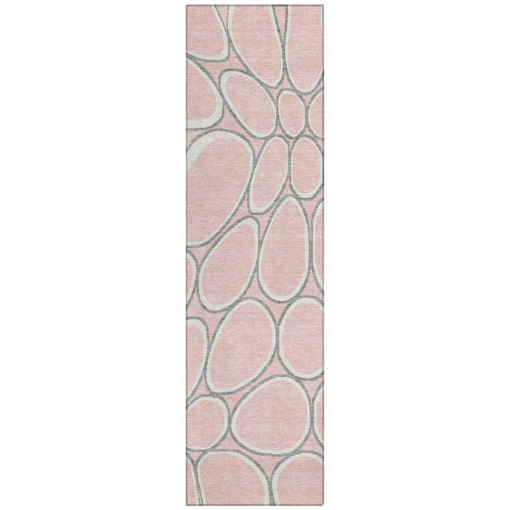 Elantra Pink Washable Indoor-Outdoor Rug