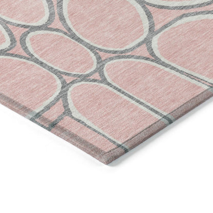 Elantra Pink Washable Indoor - Outdoor Rug - LOOMLAN - LOOMLAN Rugs - Outdoor Rugs