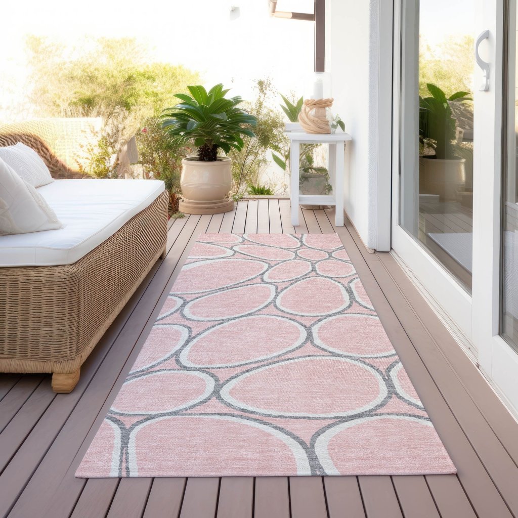 Elantra Pink Washable Indoor - Outdoor Rug - LOOMLAN - LOOMLAN Rugs - Outdoor Rugs