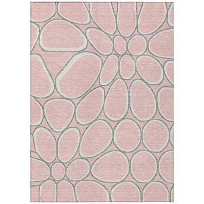 Elantra Pink Washable Indoor-Outdoor Rug