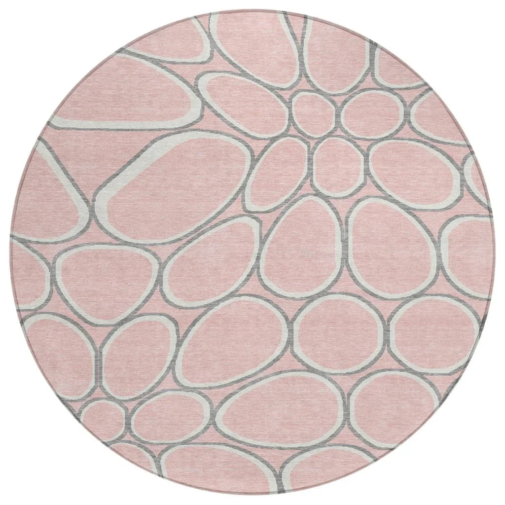 Elantra Pink Washable Indoor-Outdoor Rug