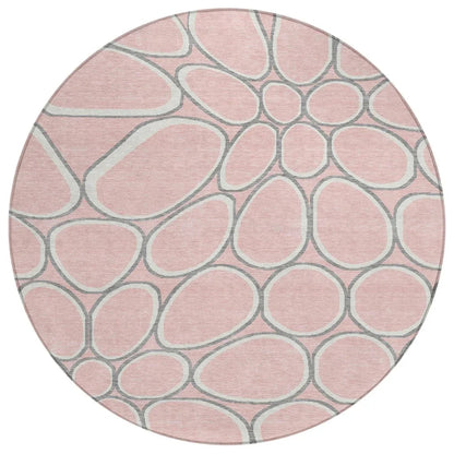 Elantra Pink Washable Indoor-Outdoor Rug