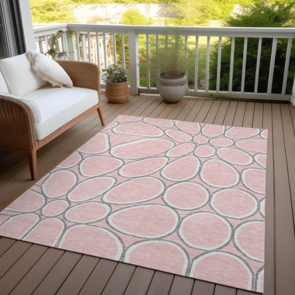 Elantra Pink Washable Indoor - Outdoor Rug - LOOMLAN - LOOMLAN Rugs - Outdoor Rugs