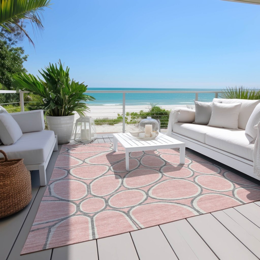 Elantra Pink Washable Indoor - Outdoor Rug - LOOMLAN - LOOMLAN Rugs - Outdoor Rugs