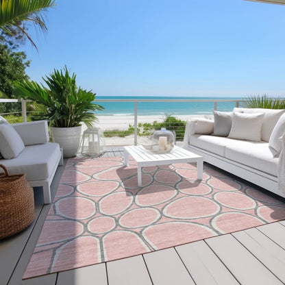 Elantra Pink Washable Indoor - Outdoor Rug - LOOMLAN - LOOMLAN Rugs - Outdoor Rugs