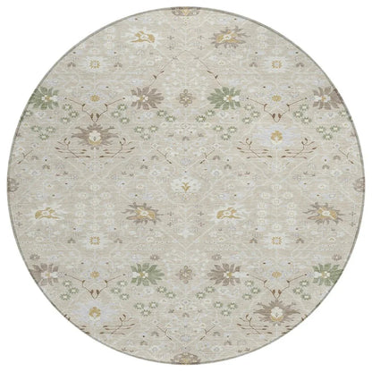LOOMLAN Rugs Elara Brown Washable Indoor-Outdoor Rug