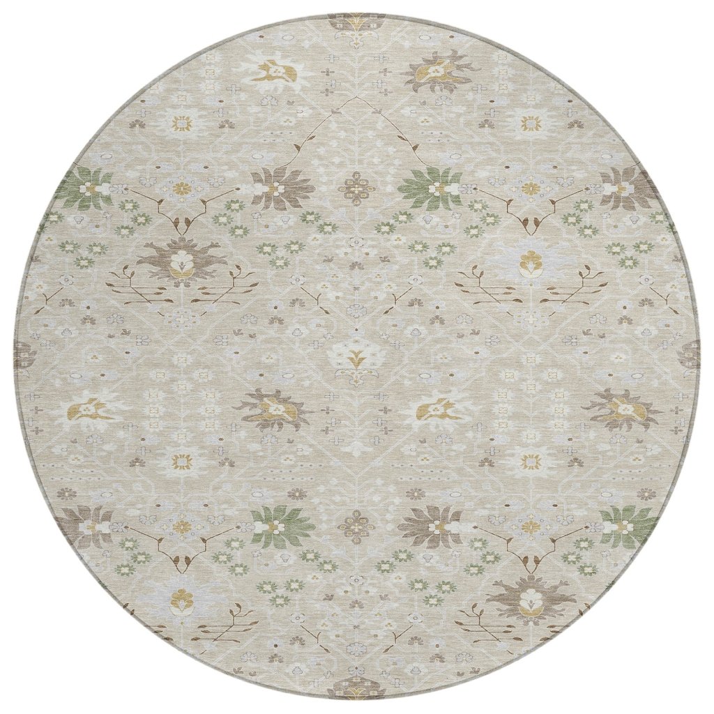 LOOMLAN Rugs Elara Brown Washable Indoor-Outdoor Rug