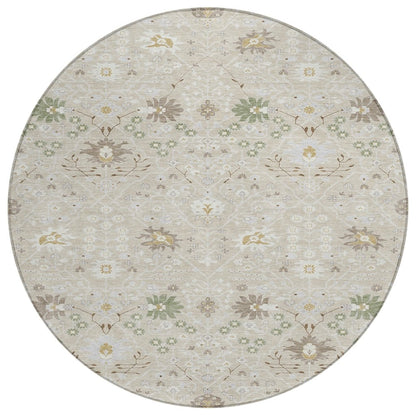 LOOMLAN Rugs Elara Brown Washable Indoor-Outdoor Rug
