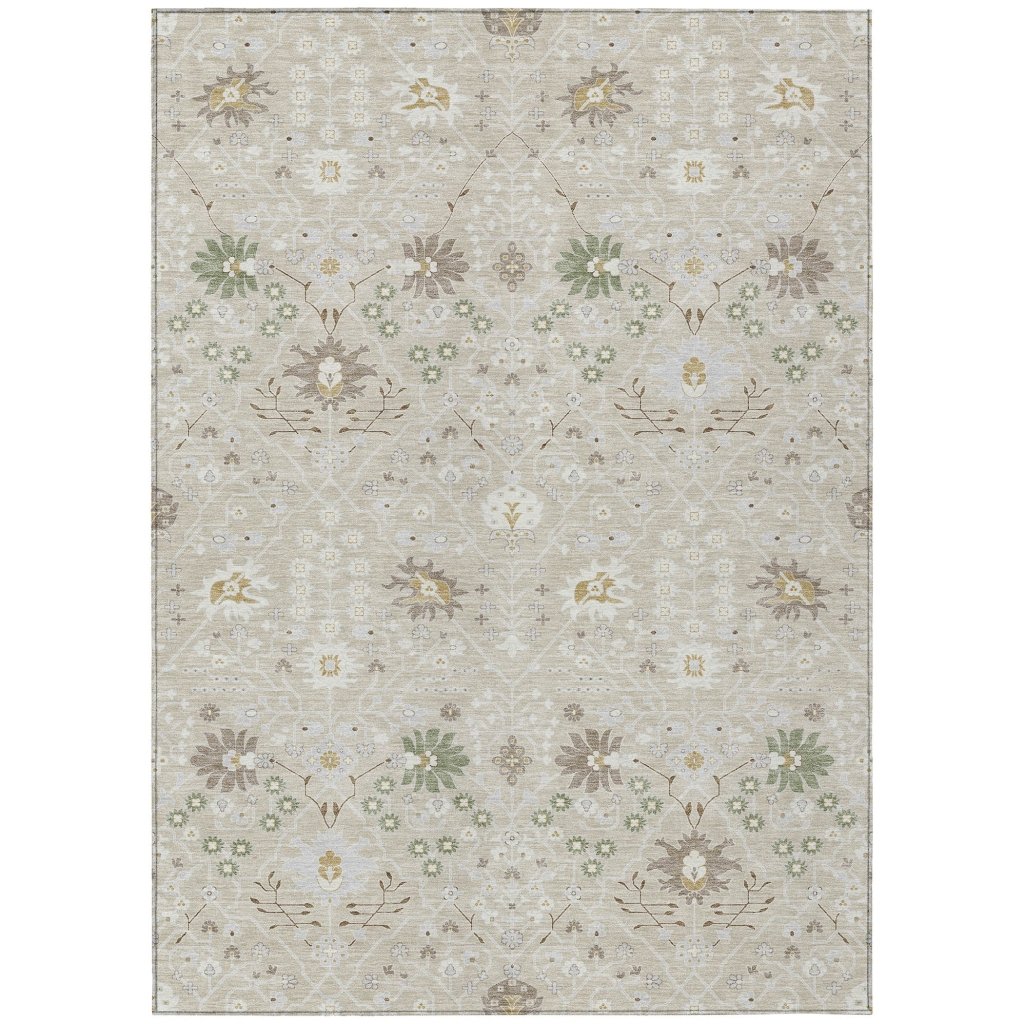 LOOMLAN Rugs Elara Brown Washable Indoor-Outdoor Rug
