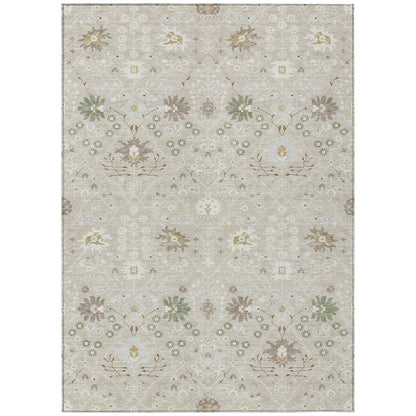 LOOMLAN Rugs Elara Brown Washable Indoor-Outdoor Rug