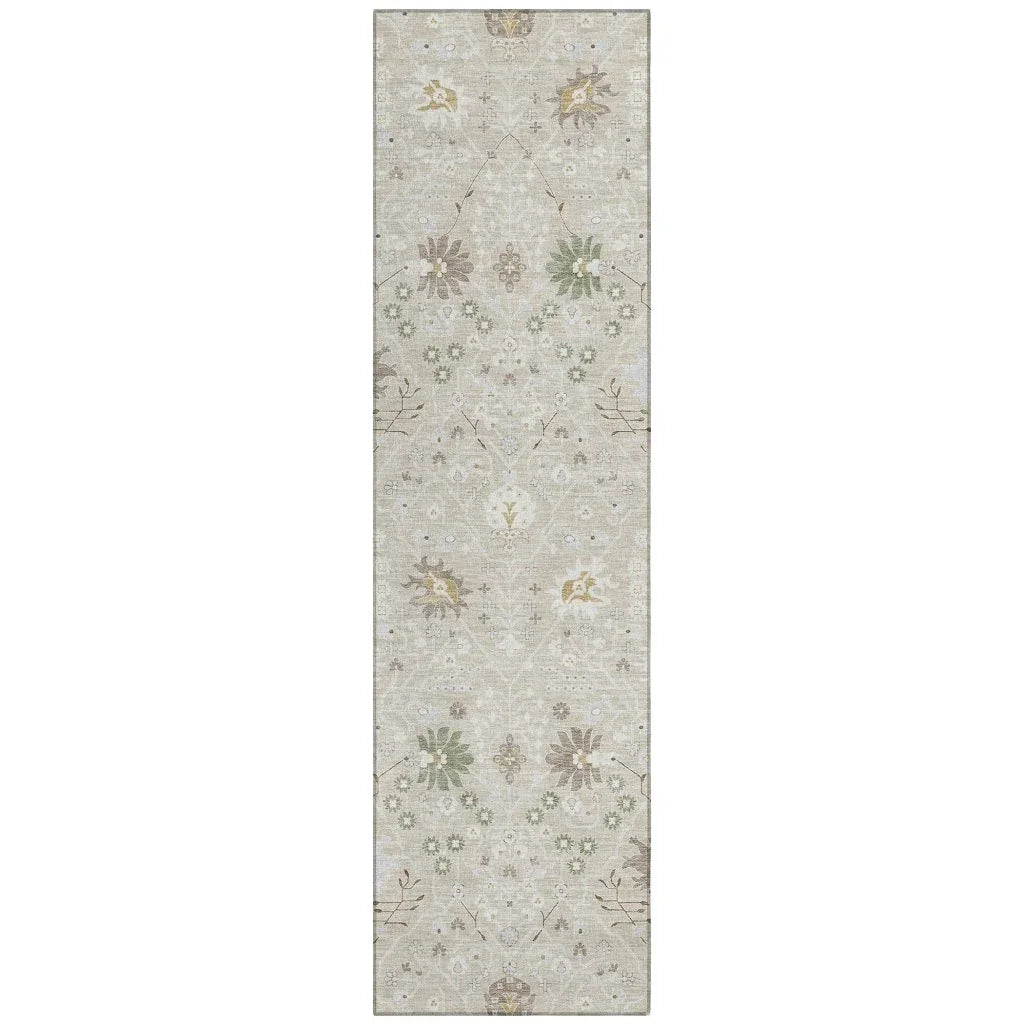 LOOMLAN Rugs Elara Brown Washable Indoor-Outdoor Rug