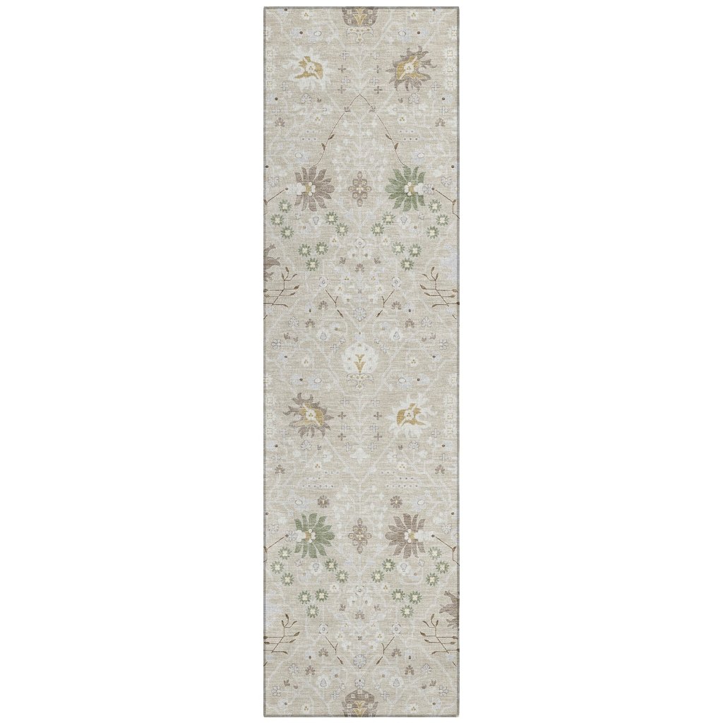 LOOMLAN Rugs Elara Brown Washable Indoor-Outdoor Rug