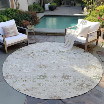 LOOMLAN Rugs Elara Brown Washable Indoor-Outdoor Rug