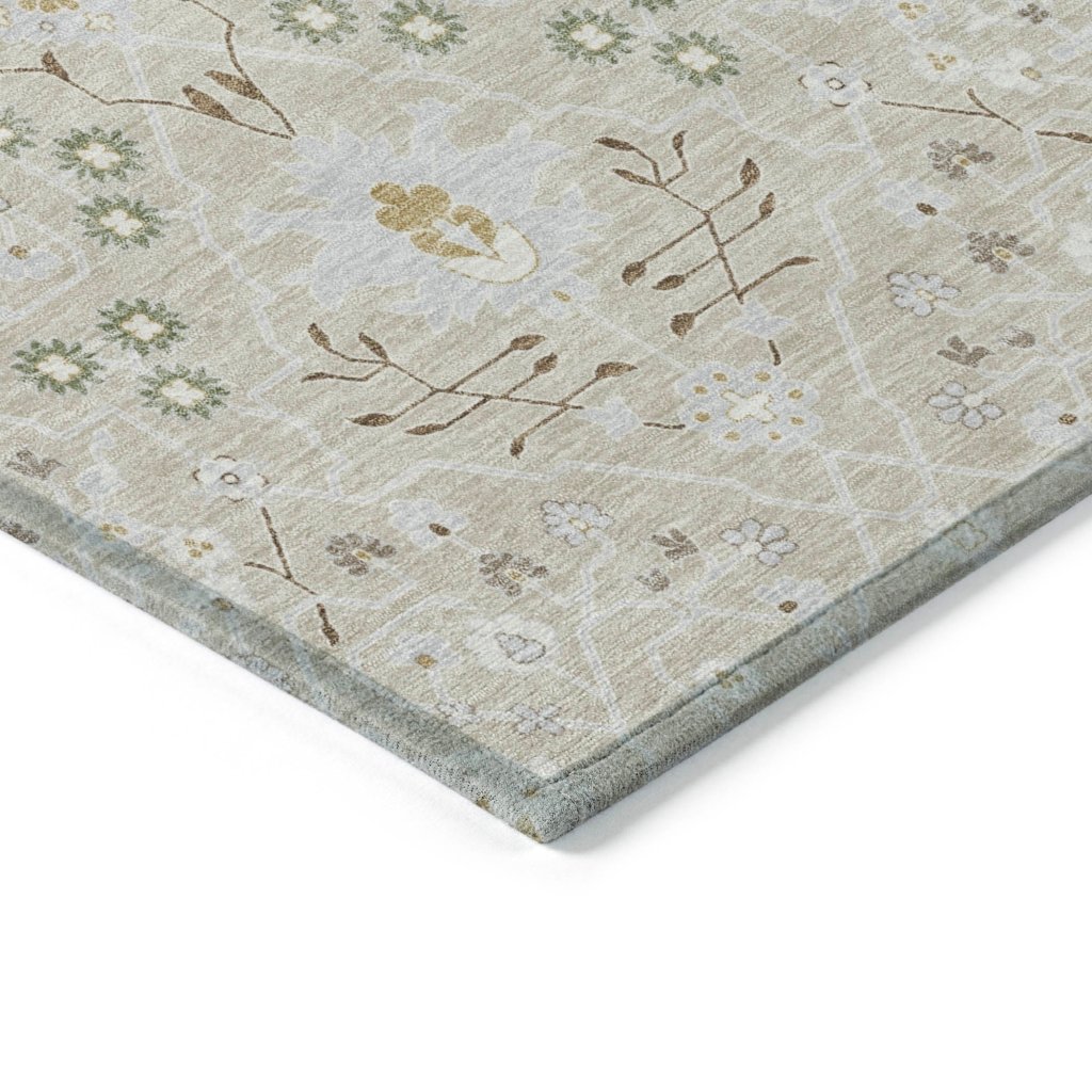 LOOMLAN Rugs Elara Brown Washable Indoor-Outdoor Rug