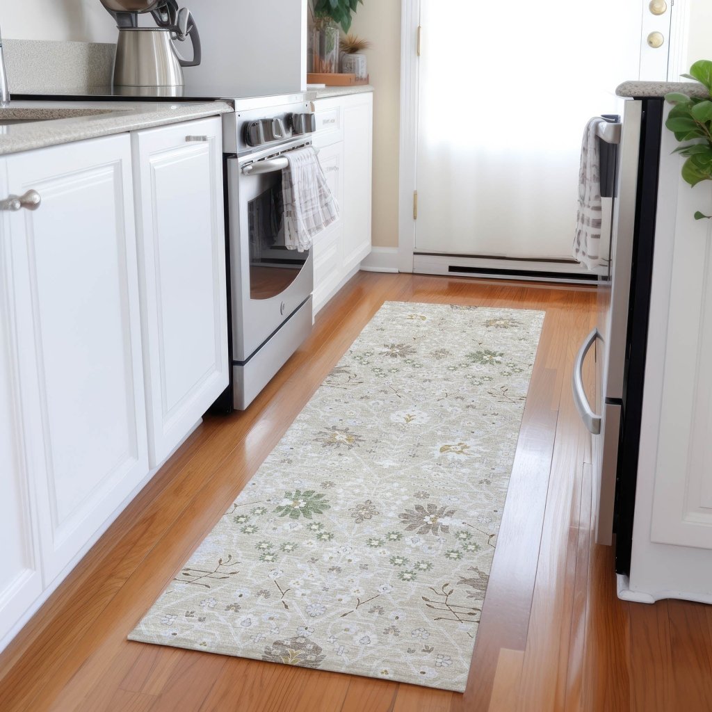 LOOMLAN Rugs Elara Brown Washable Indoor-Outdoor Rug