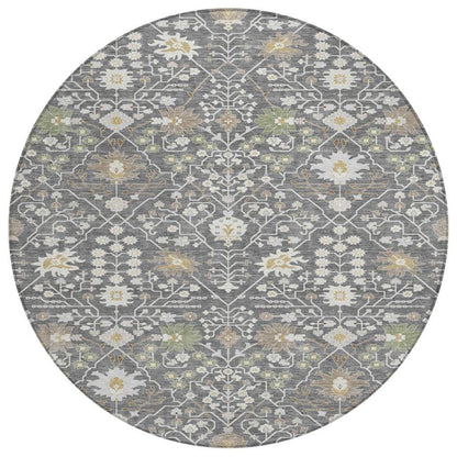 LOOMLAN Rugs Elara Charcoal Washable Indoor-Outdoor Rug