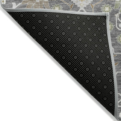 LOOMLAN Rugs Elara Charcoal Washable Indoor-Outdoor Rug