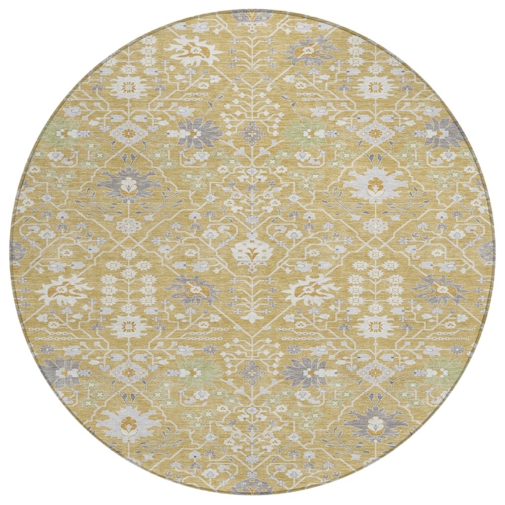 LOOMLAN Rugs Elara Gold Washable Indoor-Outdoor Rug