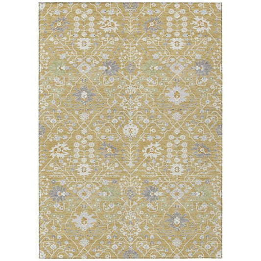 LOOMLAN Rugs Elara Gold Washable Indoor-Outdoor Rug