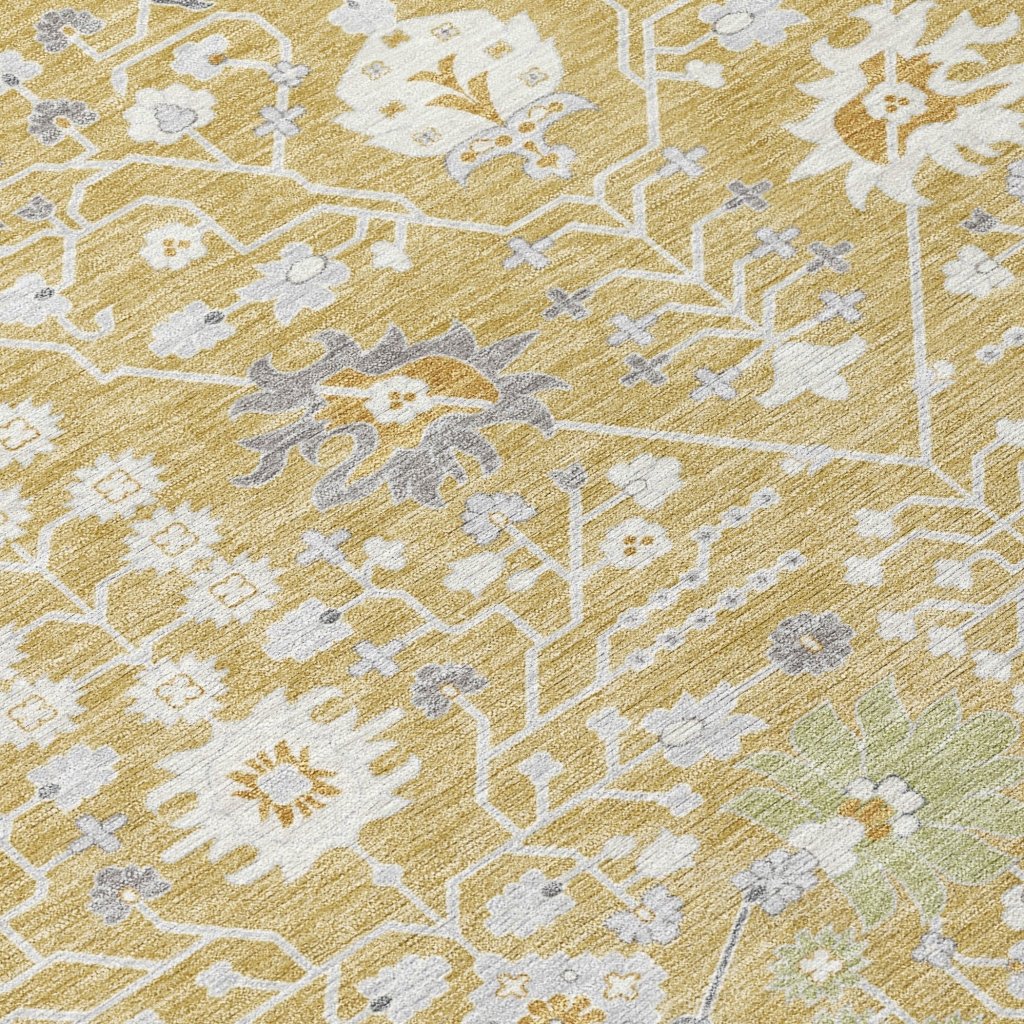 LOOMLAN Rugs Elara Gold Washable Indoor-Outdoor Rug