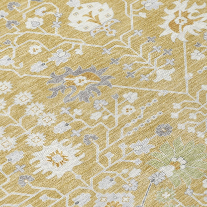 LOOMLAN Rugs Elara Gold Washable Indoor-Outdoor Rug