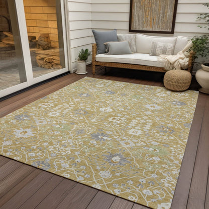LOOMLAN Rugs Elara Gold Washable Indoor-Outdoor Rug