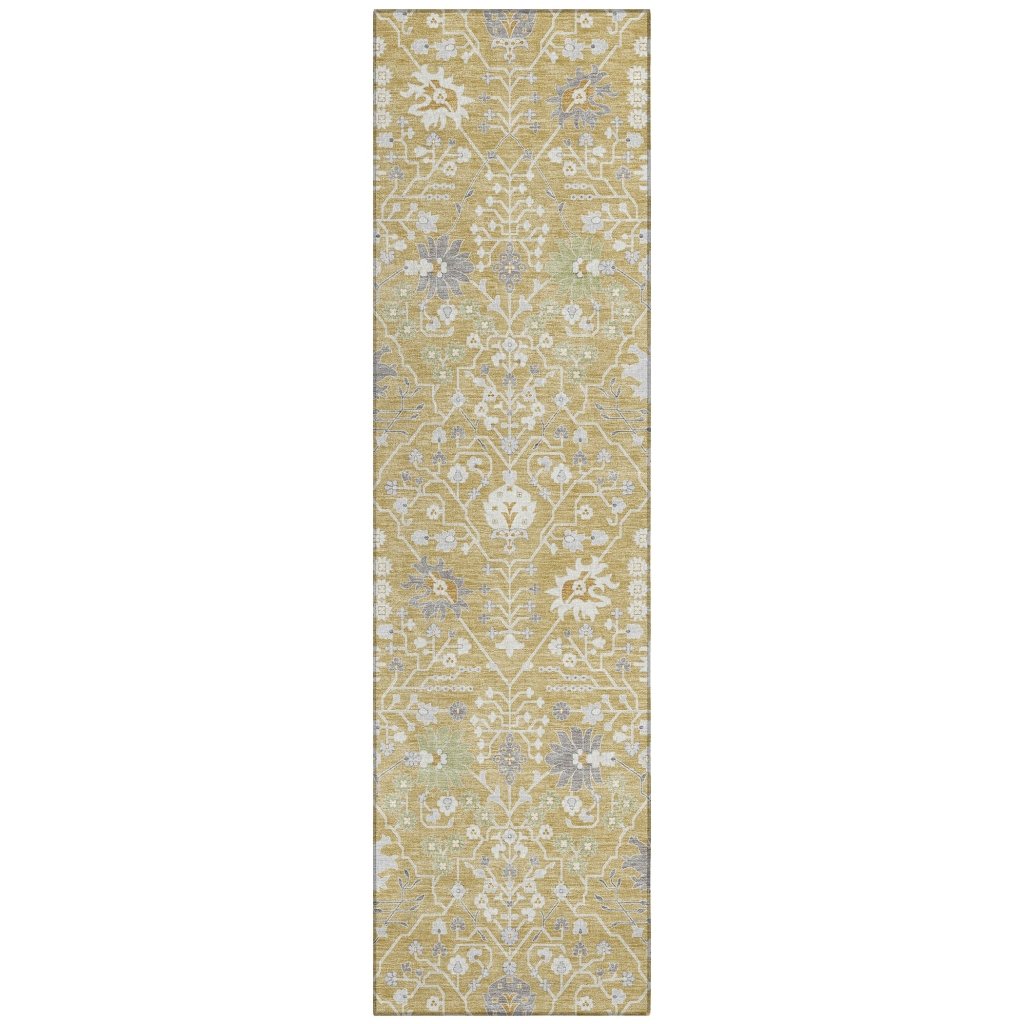 LOOMLAN Rugs Elara Gold Washable Indoor-Outdoor Rug