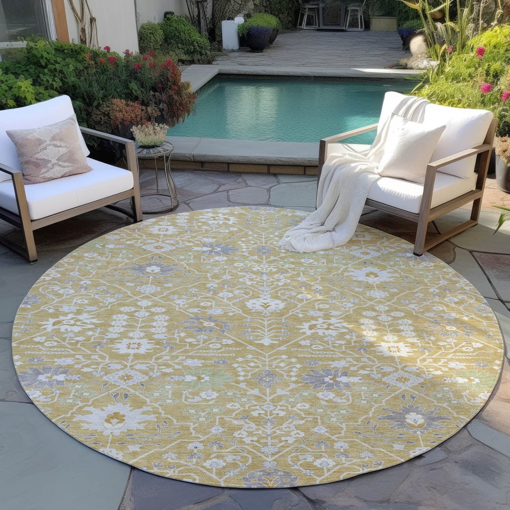 LOOMLAN Rugs Elara Gold Washable Indoor-Outdoor Rug