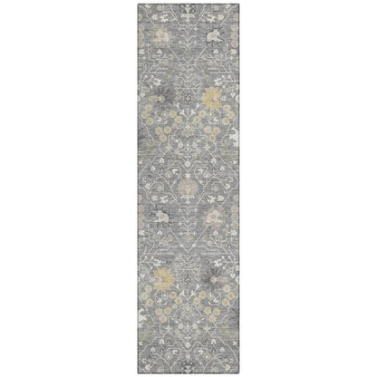 LOOMLAN Rugs Elara Gray Washable Indoor-Outdoor Rug