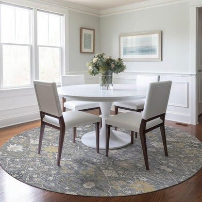 LOOMLAN Rugs Elara Gray Washable Indoor-Outdoor Rug