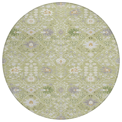LOOMLAN Rugs Elara Green Washable Indoor-Outdoor Rug