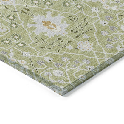 LOOMLAN Rugs Elara Green Washable Indoor-Outdoor Rug