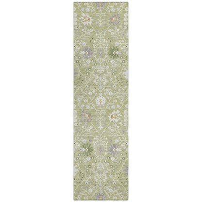 LOOMLAN Rugs Elara Green Washable Indoor-Outdoor Rug