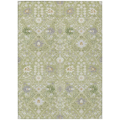 LOOMLAN Rugs Elara Green Washable Indoor-Outdoor Rug