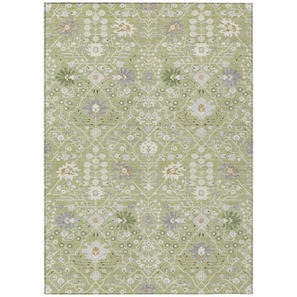 LOOMLAN Rugs Elara Green Washable Indoor-Outdoor Rug
