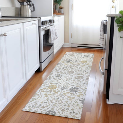 LOOMLAN Rugs Elara Ivory Washable Indoor-Outdoor Rug