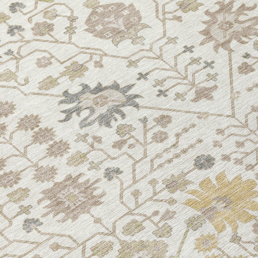 LOOMLAN Rugs Elara Ivory Washable Indoor-Outdoor Rug