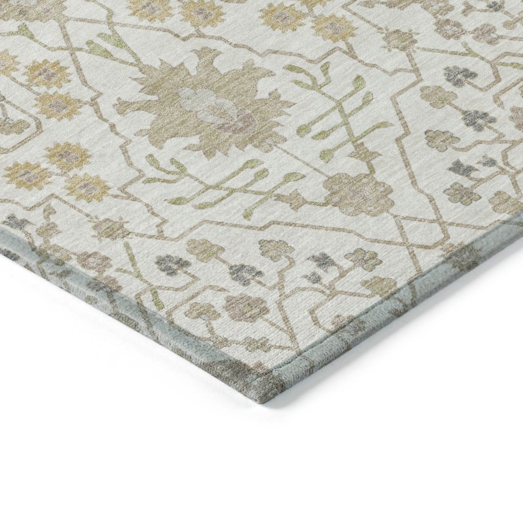 LOOMLAN Rugs Elara Ivory Washable Indoor-Outdoor Rug