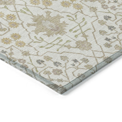 LOOMLAN Rugs Elara Ivory Washable Indoor-Outdoor Rug
