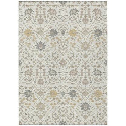 LOOMLAN Rugs Elara Ivory Washable Indoor-Outdoor Rug