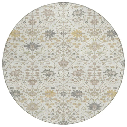 LOOMLAN Rugs Elara Ivory Washable Indoor-Outdoor Rug