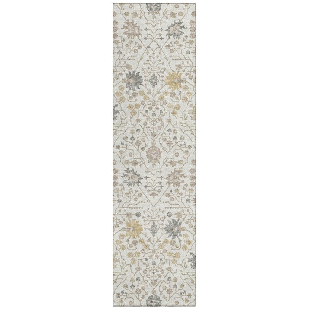 LOOMLAN Rugs Elara Ivory Washable Indoor-Outdoor Rug